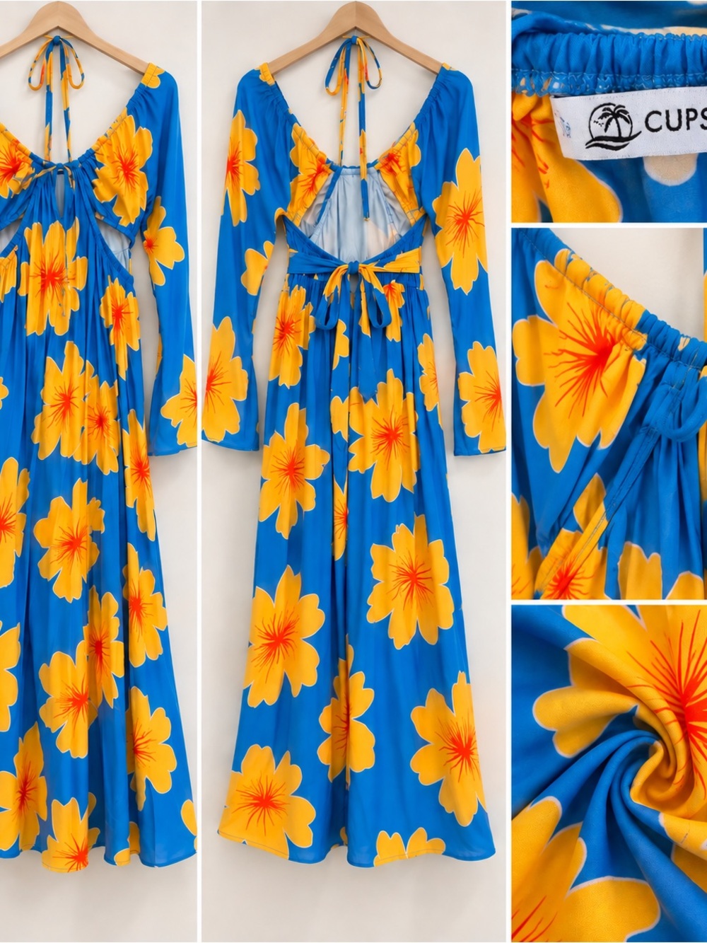Cupshe Sunset Lagoon Floral Maxi Dress